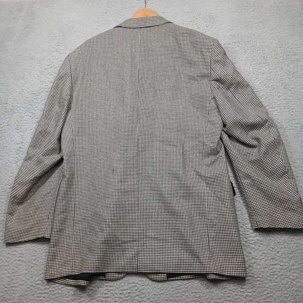 Today's Man Blazer 46L Houndstooth Wool‎ Cashmere Blend Made in Italy
